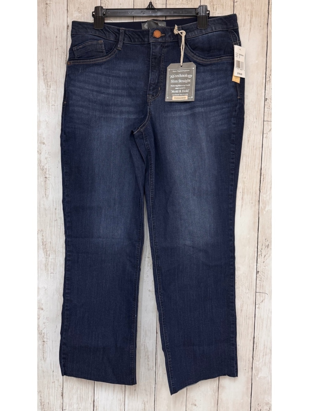 Democracy Luxe Touch Premium Ab Technology Slim Straight Woven Pants 16 Indigo